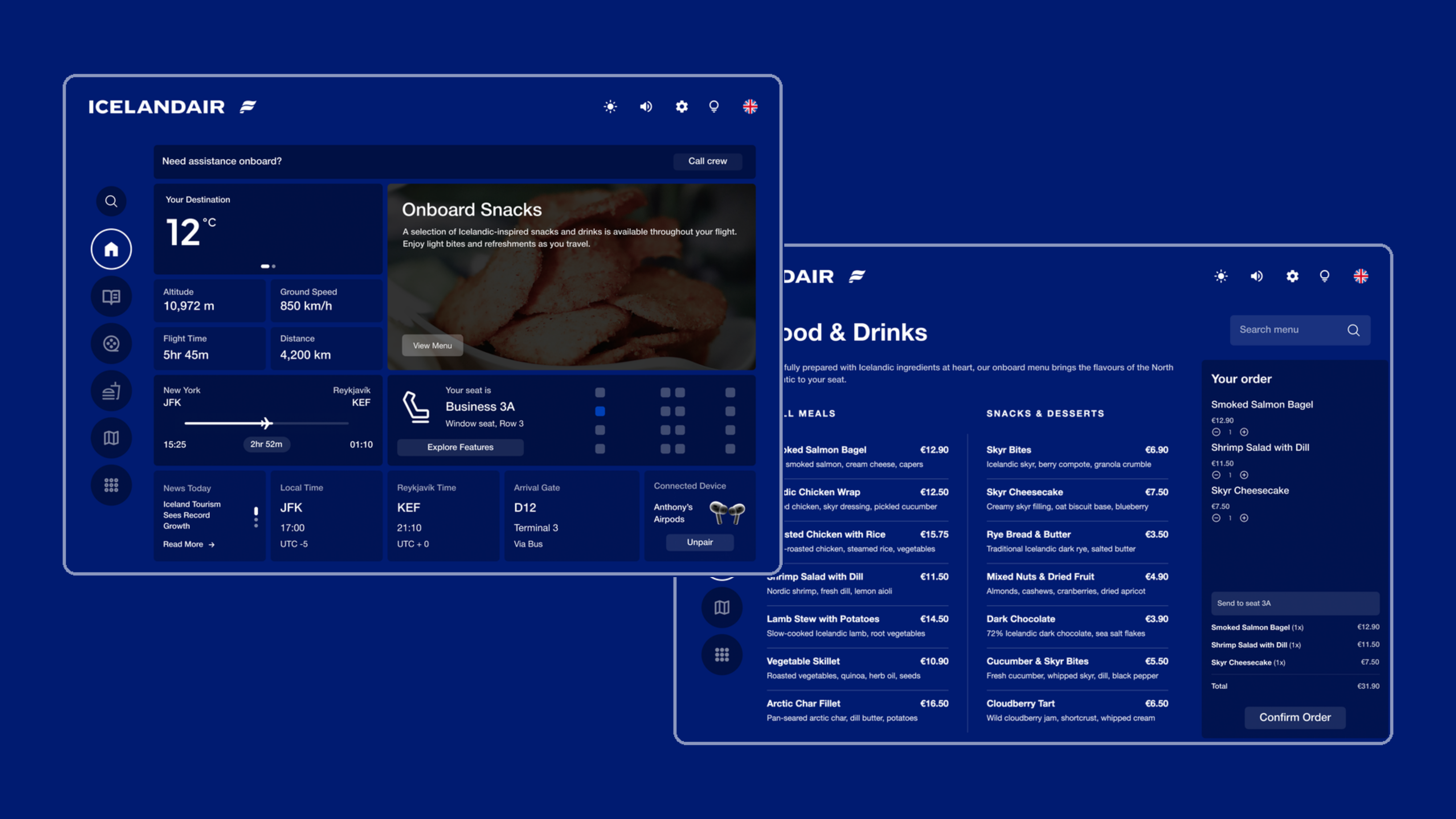 Icelandair IFE redesign